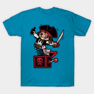 Funny Cute Kawaii Pirate Jack in the Box Cartoon T-Shirt